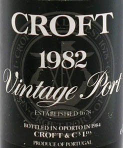 1982 Croft Vintage Port 1982