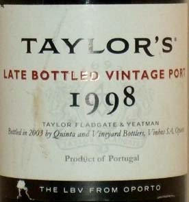 1998 Taylors Late Bottled Vintage Port 1998