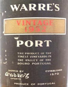 1952 Warres Vintage Port 1952