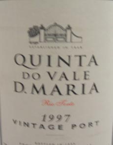 1997 Quinta do Vale D Maria Vintage Port 1997