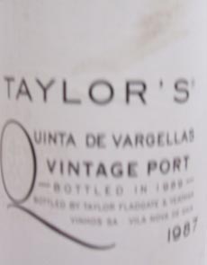 1987 Taylors Quinta de Vargellas Vintage Port 1987
