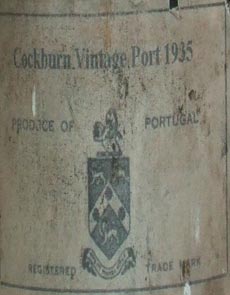 1935 Cockburns Vintage Port 1935 