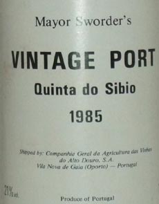 1985 Quinta do Sibio Vintage Port 1985
