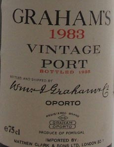 1983 Grahams Vintage Port 1983 (1/2 bottle)
