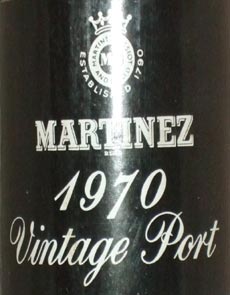 1970 Martinez Vintage Port 1970