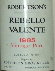 1985 Rebello Valente Vintage Port 1985 (1/2 Bottle)
