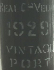 1929 Real Companhia Velha Royal Oporto Vintage Port 1929