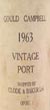 1963 Gould Campbell Vintage Port 1963 half bottle