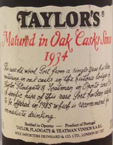 1934 Taylors Vintage Port 1934