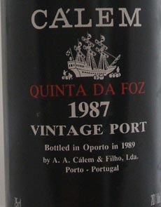 1987 Calem Quinta Da Foz Vintage Port 1987